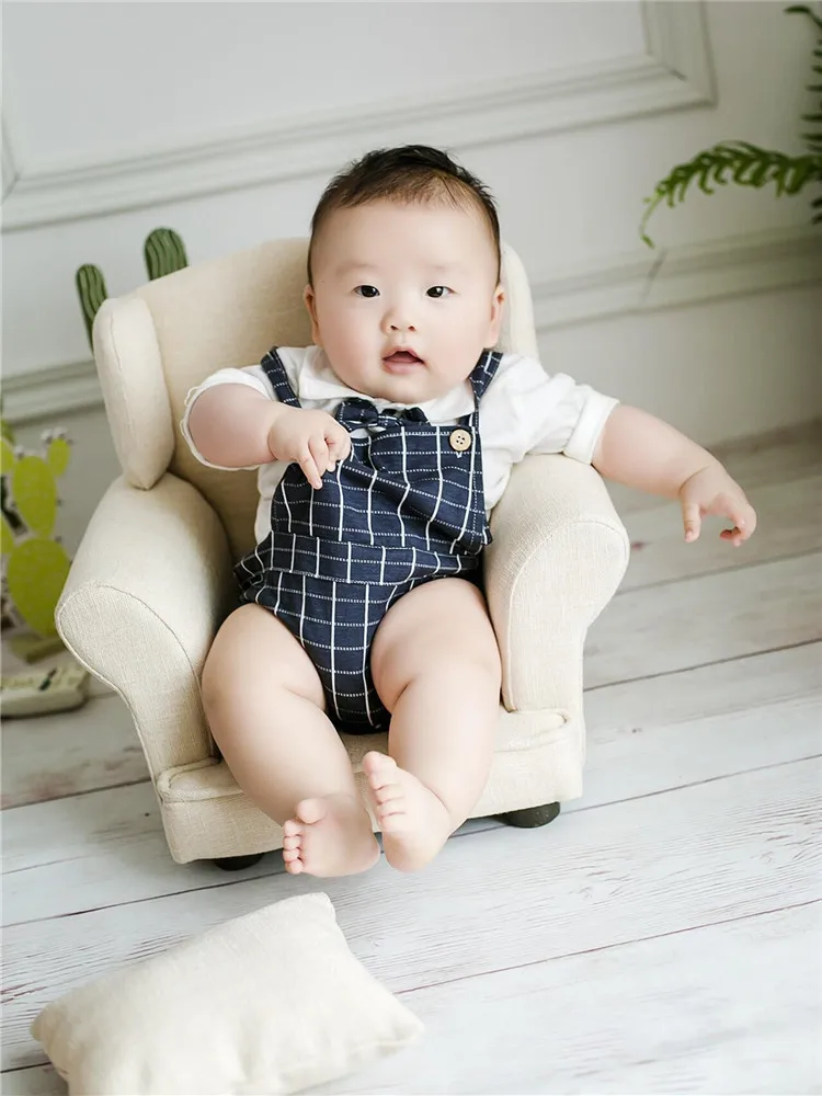 소파 어린이 사진 소품 100 일 보름달 사진 촬영 보조 스튜디오 패션 단단한 나무 소파, 사진 촬영 보조 스튜디오