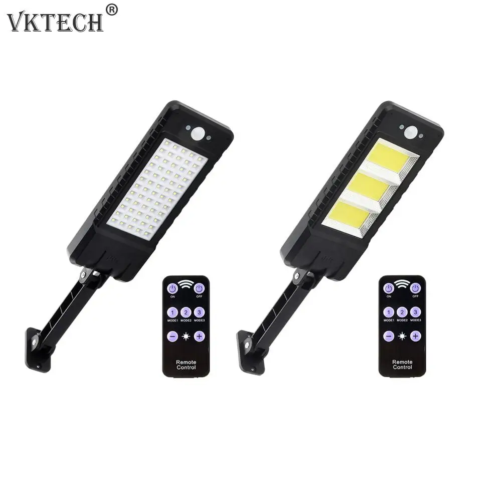 60LED/120COB Солнечный настенный светильник IP65 Водонепроницаемый PIR датчик движения с