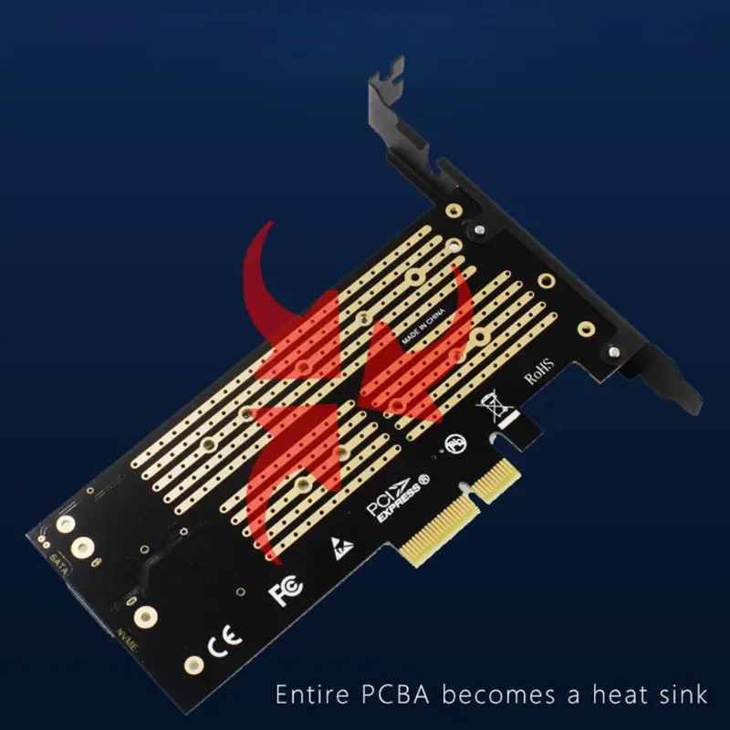 M.2 NVMe SSD NGFF на PCIE X4 адаптер M ключ интерфейсная карта PCI Express 3,0X4 Размер 2230-2280 m.2 карта полного расширения