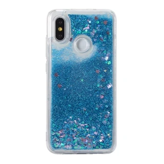 blue Dyna mi c Жидкий чехол «зыбучие пески» для Xiaomi mi 8 lite 5X 6X A1 A2 mi X 2 2 S Pocophone F1 Pocophone Note 7 6 pro Примечание 5 чехол для телефона - Цвет: blue