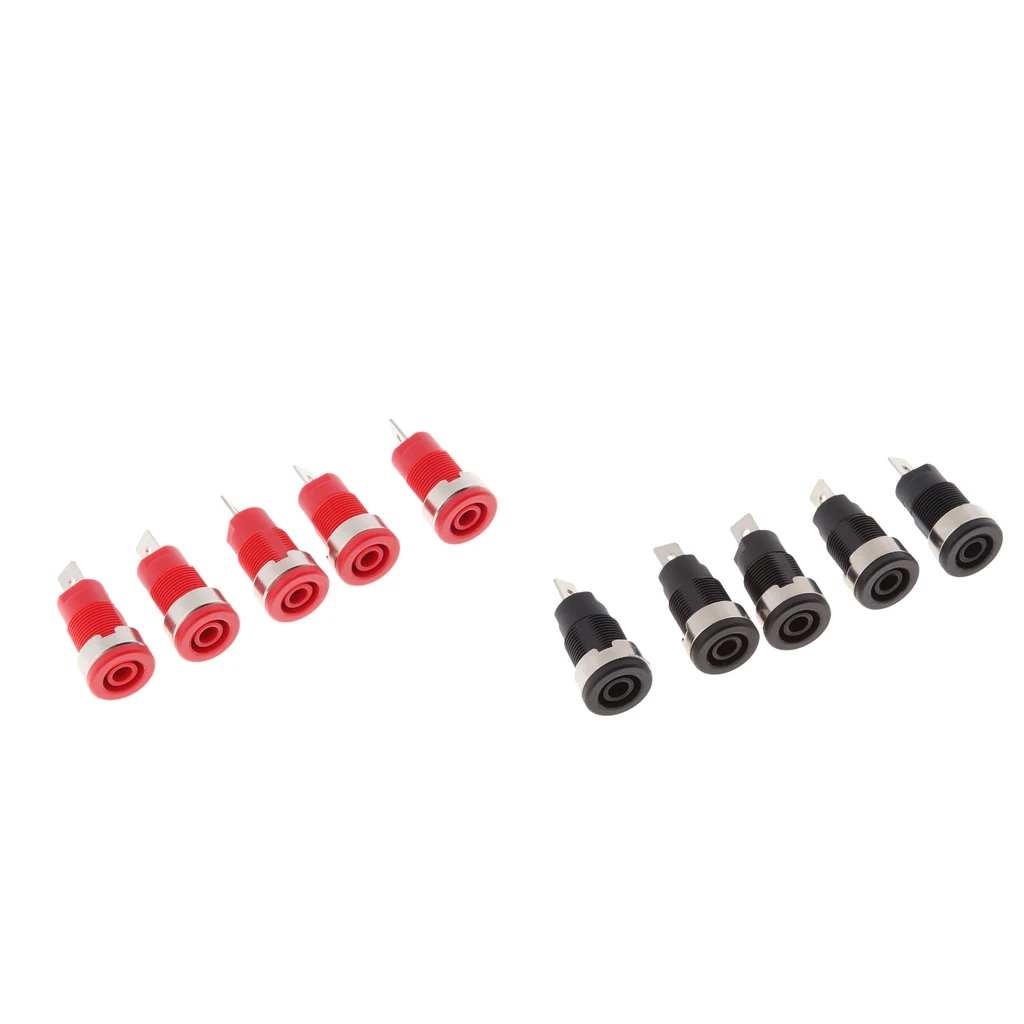 10 Packs 4mm Banana Plug Panel Socket Slot Binding Post Speaker Connectors 1000V/32A