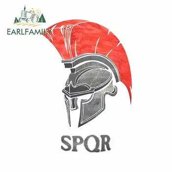 

EARLFAMILY 13cm x 9cm for SPQR Rome Spartan Creative Car Sticker Personality Decal Suitable for All Types of Vehicles DIY