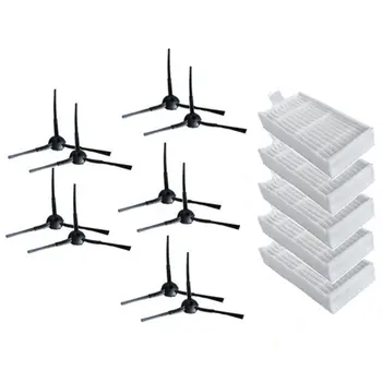 

Vacuum Cleaner Accessories Kit For Panda X500,Gutrend Joy90/Fun 110, Ecovacs Cr120/Cen540 Hepa Filter X 5Pcs + Side Brush X 10