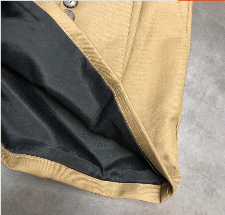 Fall New Button Design Belt High Waist Women Shorts Solid Color Female Wide Leg Shorts