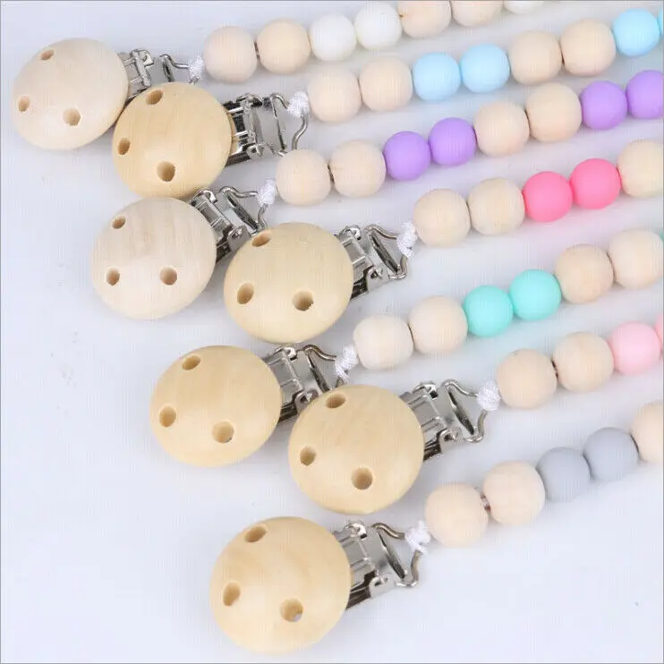 Pudcoco Fast Shipping Cute 1pc Dummy Clip Pacifier Chain Baby Soother Wood Crochet Wooden Toy Non-toxic Pudcoco Fast Shipping Cute 1pc Dummy Clip Pacifier Chain Baby Soother Wood Crochet Wooden Toy Non-toxic