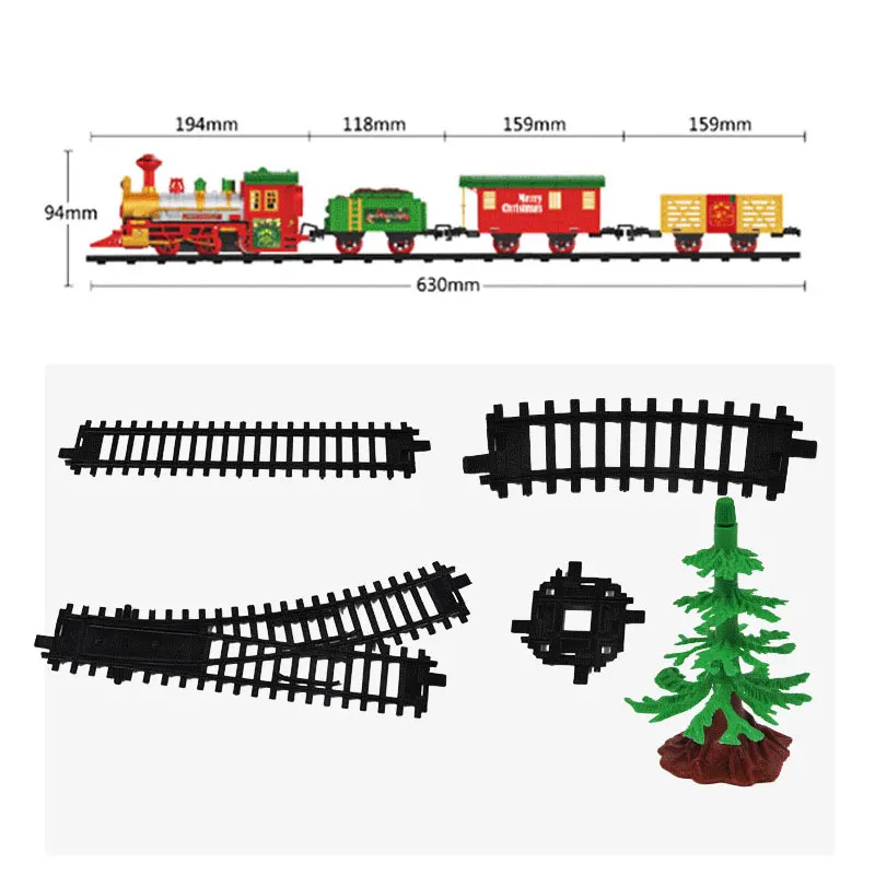 RC Electric Train Christmas Toy Model Train Railway Set Remote Control Trains Toy Electric Christmas Trains For Children Gifts