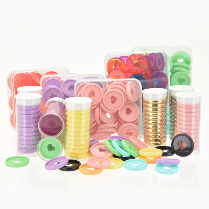 30pcs 28mm Colorful Mushroom Hole Binding Buckle Plastic Ring Binder Disc Loose Leaf Ring Notebook Binding Disc Planner Supplies