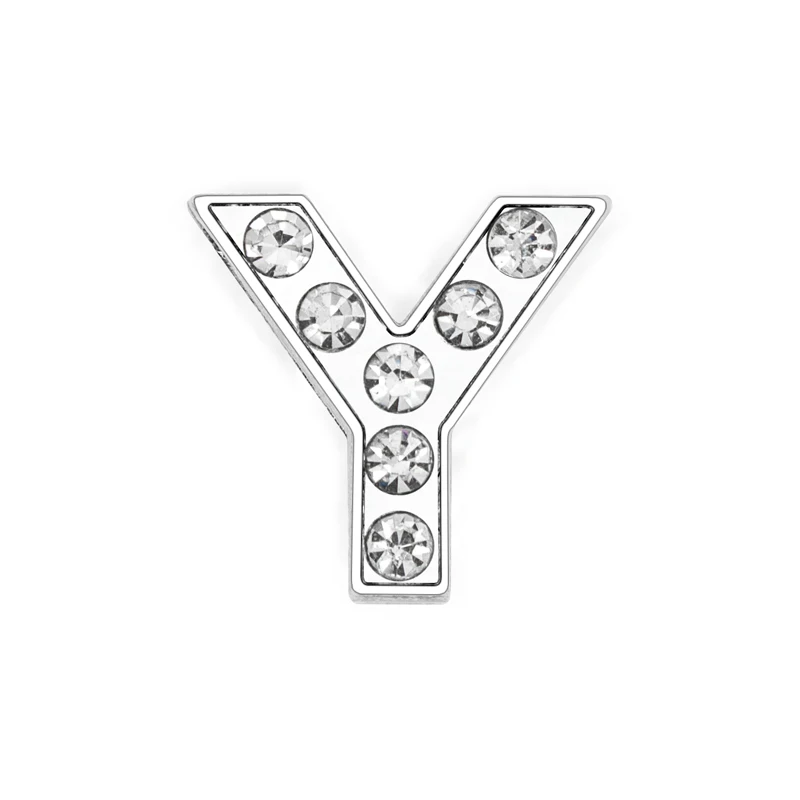 Sparkling Rhinestone Alphabet Charms for Jewelry and DIY Accessories