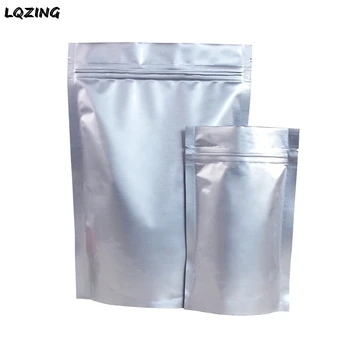 

50pc Smell Proof Aluminum Foil Bag Self Seal Zipper Ziplock Packing Food Powder Bags Retail Resealable Baking Pack Pouches