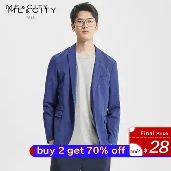 

Me&City Mens Fashion Light Blazer Brand Business Blazer Tide Design Casual Male Smart Suit Jacket Costume Homme