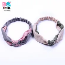 Южная Корея крест эластичная вязаная весенне-летняя лента для волос женские повязки для волос шифоновая бархатная головная повязка, аксессуары для волос в Корейском стиле