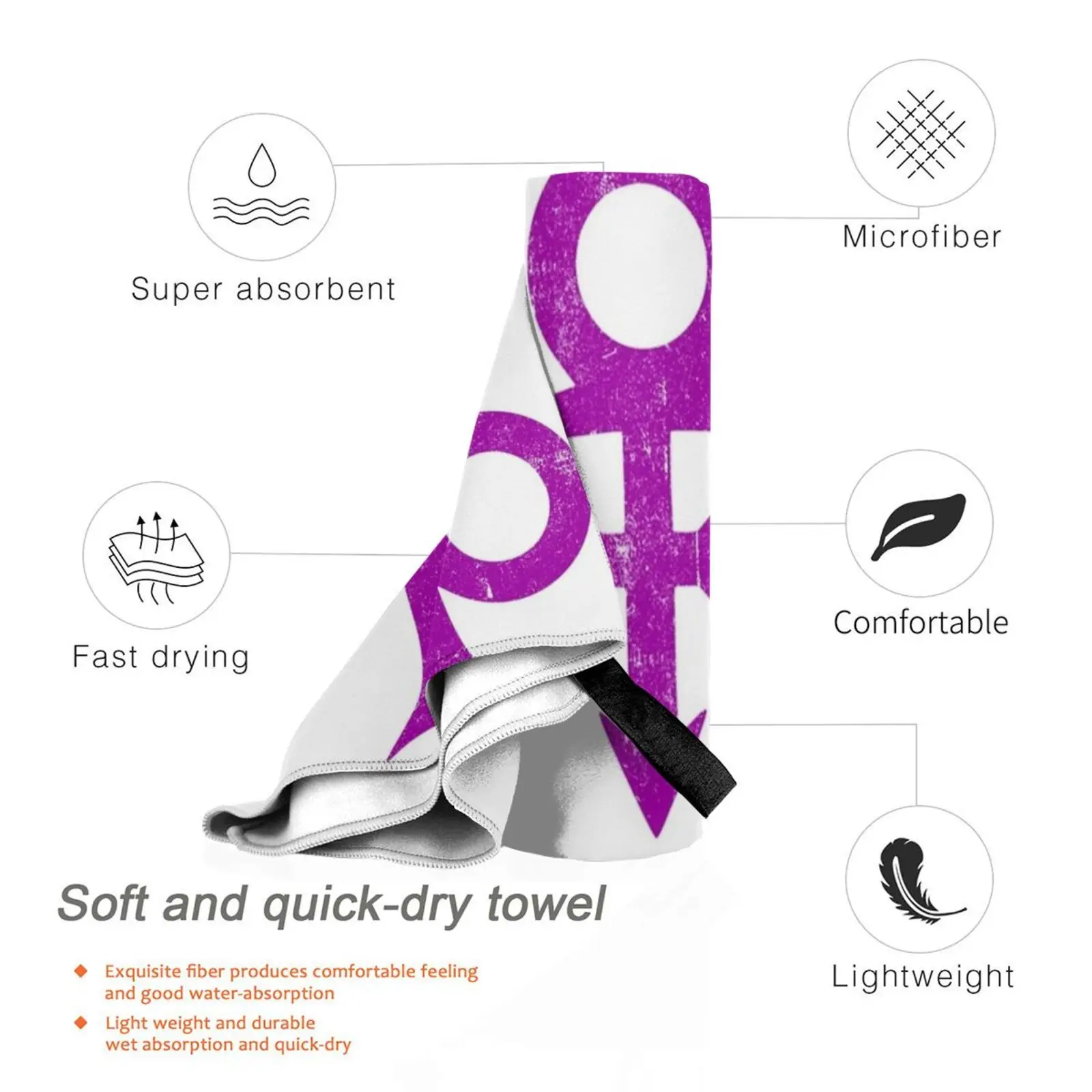 Rogers Nelson Quick Dry Towel Gym Sports Bath Portable Prince Rogers Nelson Singer Songwriter Instrumentalist Record Producer microfiber towel sports towel