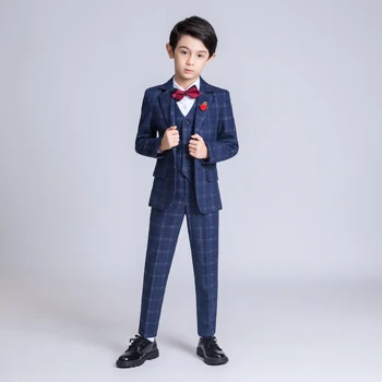 

YuanLu 2019 Boy Suits For Wedding Party 3PCS Blazer/Pants/Vest Formal Costume Children Clothes Kids Outfit