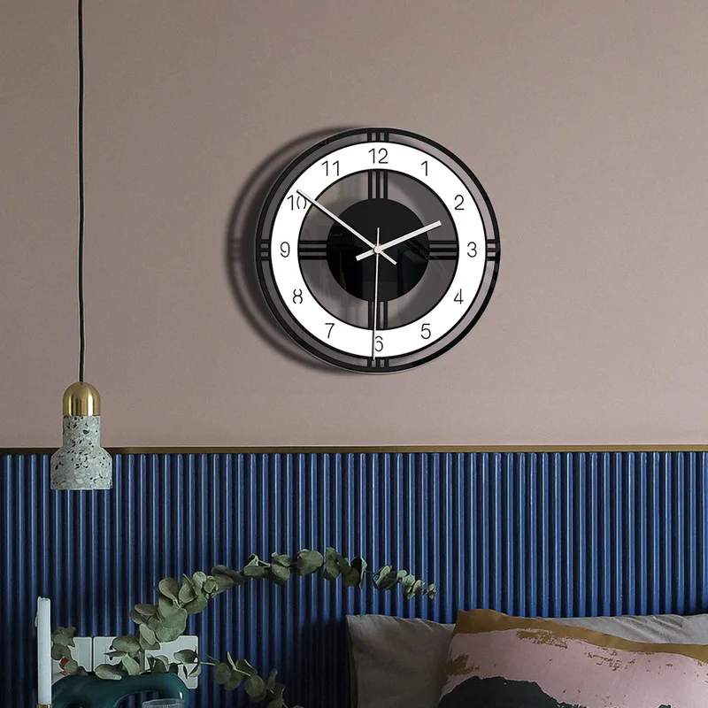 Винтажные 3D настенные часы современный дизайн акриловый маятник Креативные Часы для гостиной украшения дома подвесные большие настенные часы