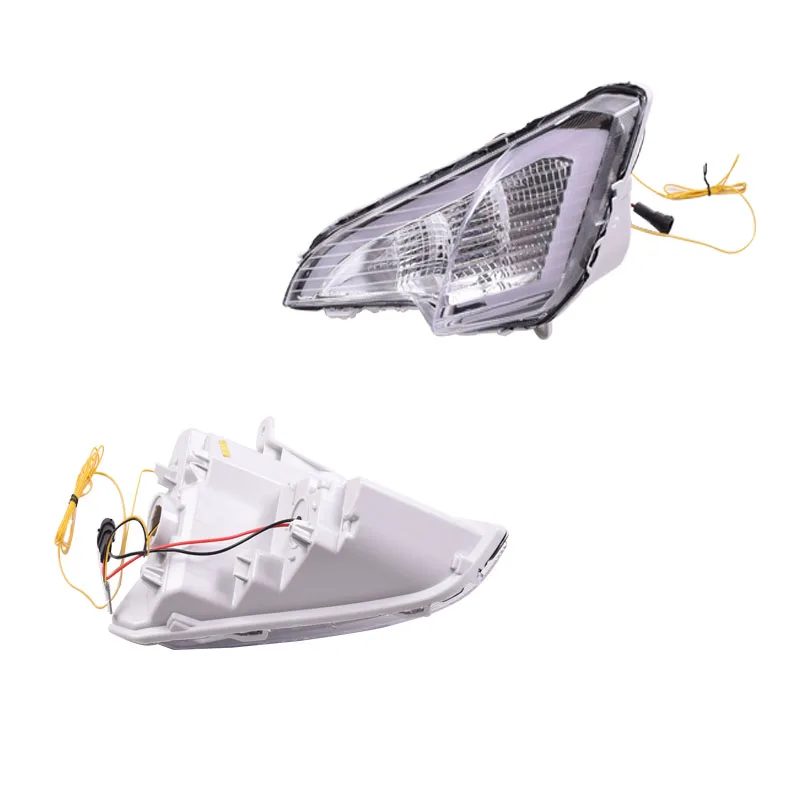 1Set LED Daytime Running Light Yellow Turn Signal Function Waterproof ABS 12V Car DRL LED Fog Lamp For Ford EcoSport 2018 2019