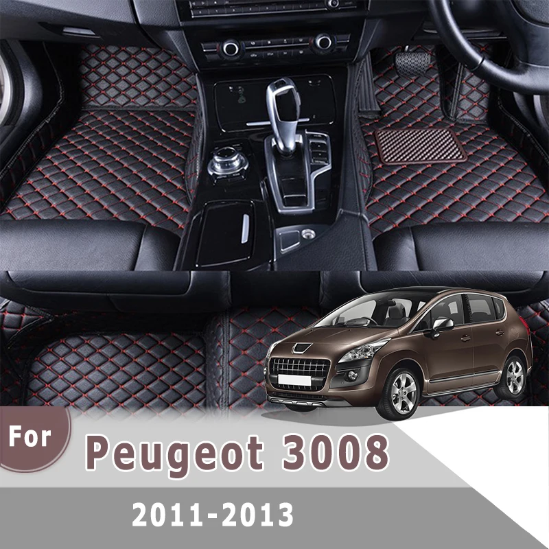 Tapis de sol en TPE pour Peugeot 3008 II Hybrid & Hybrid4 SUV  (09.2019-.) - tapis de voiture - noir - Aristar - Guardliner - avec  Hi-Fi-System FOCAL