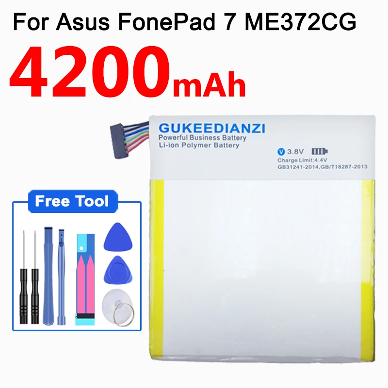 GUKEEDIANZI планшет батарея для Asus FonePad 7 ME372CG K00E ME372 4200 мАч C11P1310 Высокое качество замена батареи