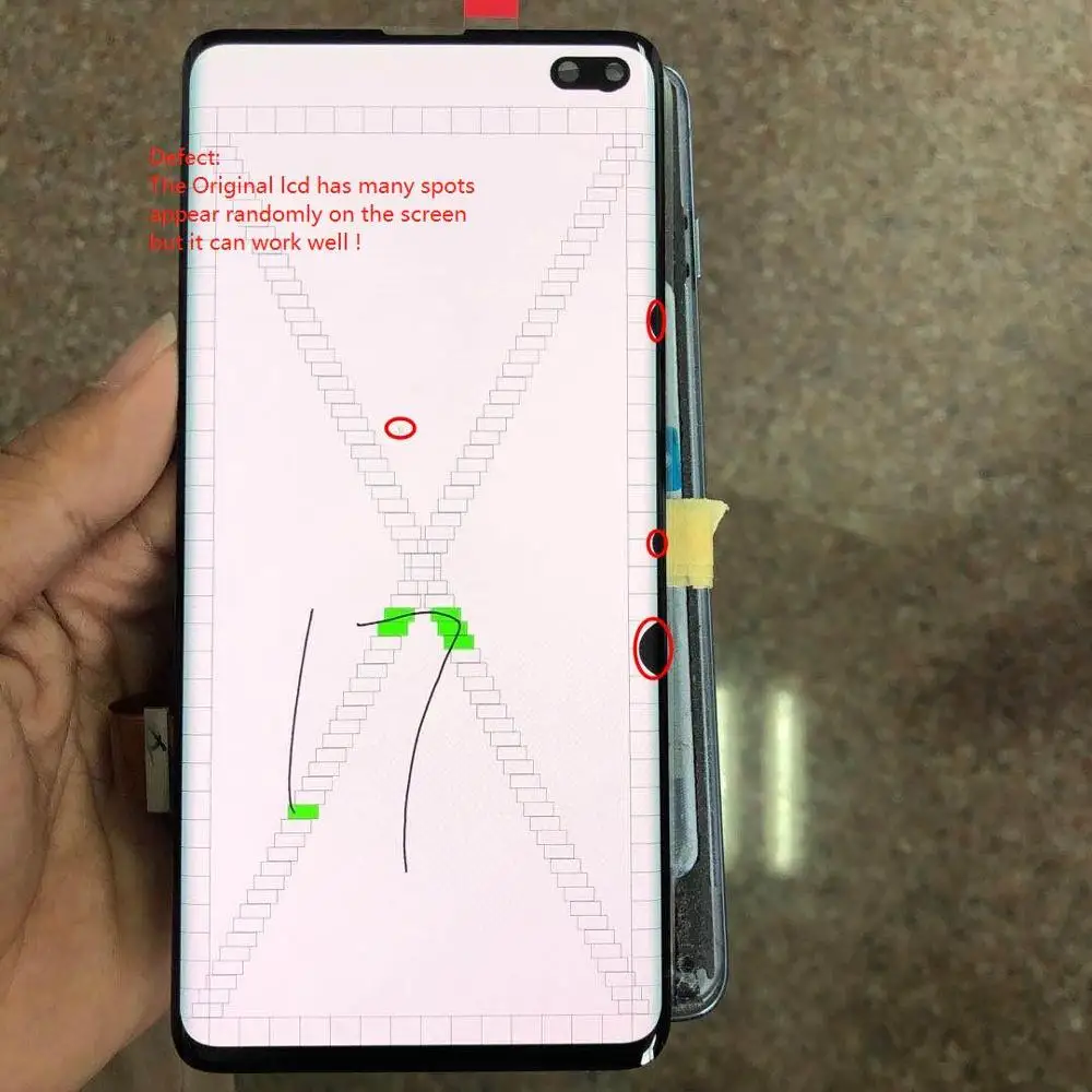 Original S10+ With Many Dots LCDFor SAMSUNG Galaxy