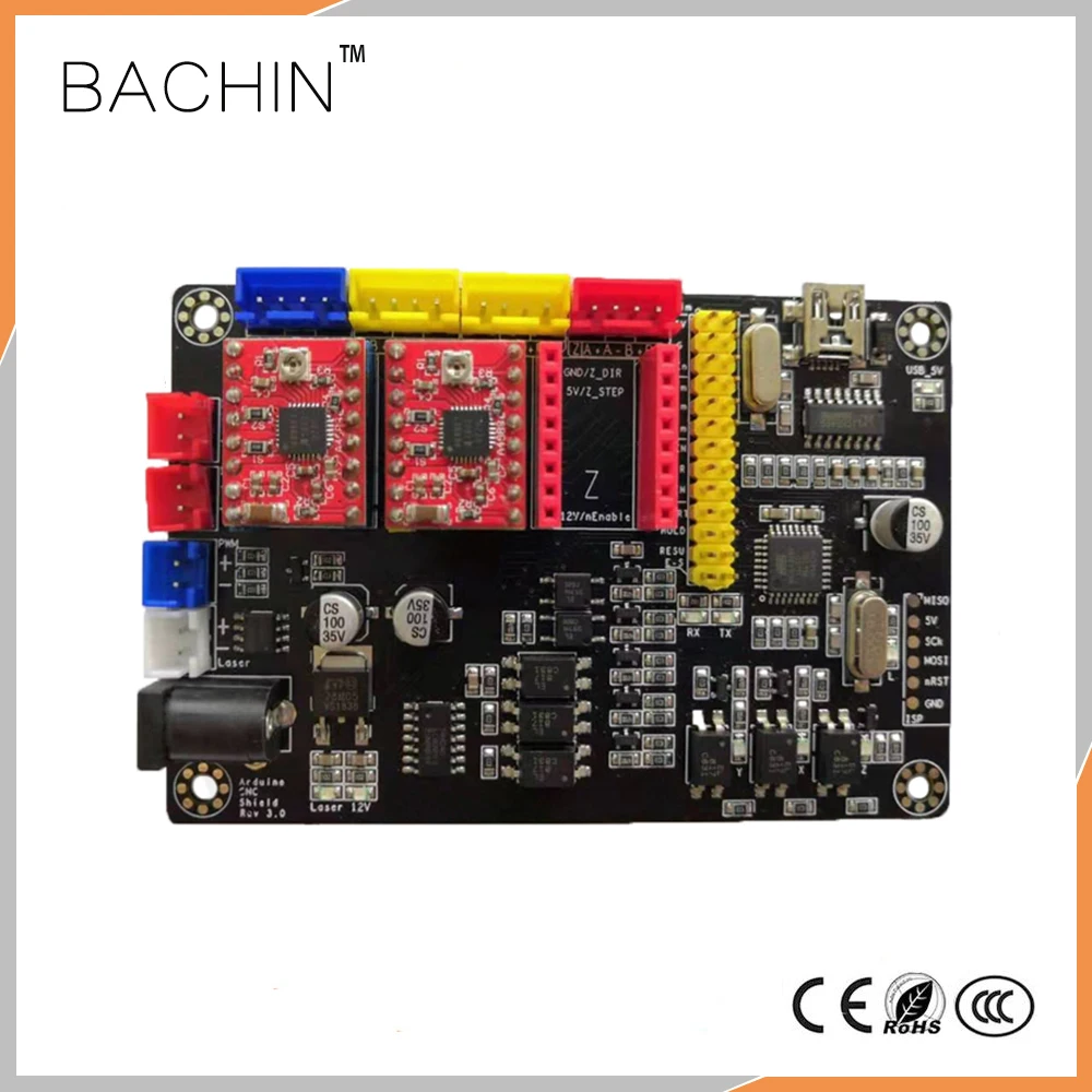 

2axis USB Control Board V5 Laser Driver Stepper Motor Controller 12V Mainboard PCB Board For DIY Laser Cutter Engraving Machine