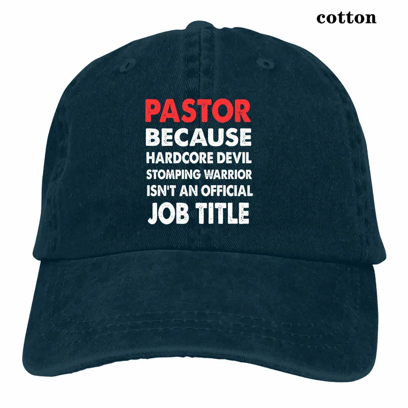 Pastor Job Title Христианский подарок религиозная бейсбольная кепка для мужчин и женщин Кепка для водителя грузовика модная Регулируемая Кепка - Цвет: 3-Navy