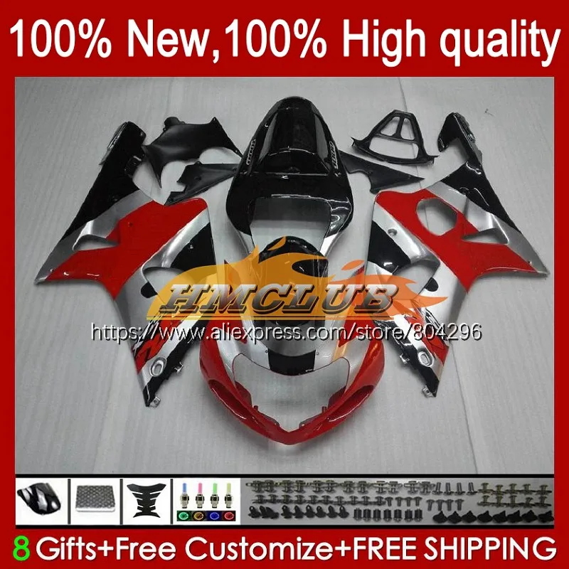 Корпус для SUZUKI GSXR-1000 K2 GSXR 1000 GSXR1000 1000CC 32No.9 GSX-R1000 00 серебристо-красный 01 02 GSX R1000 2000 2001