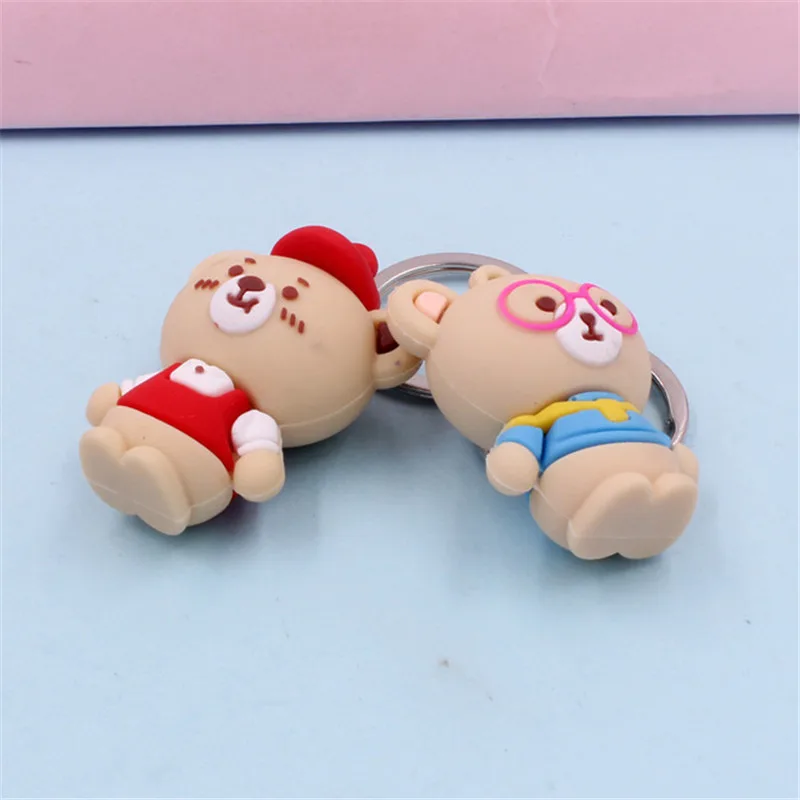 Новинка 2019 брелок для ключей в виде мультяшного медведя кукольный кулон женская