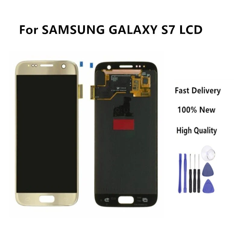 

Quality Assurance For SAMSUNG GALAXY S7 G930A G930F SM-G930F Original LCD Display Touch Screen Assembly Replacement + Tool