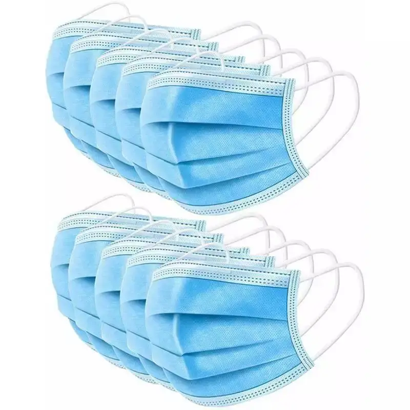 

50Pcs Disposable Masks 3-layer Non-Woven Masks Anti Dust Mouth Face Mask Protection Soft Protective Mask