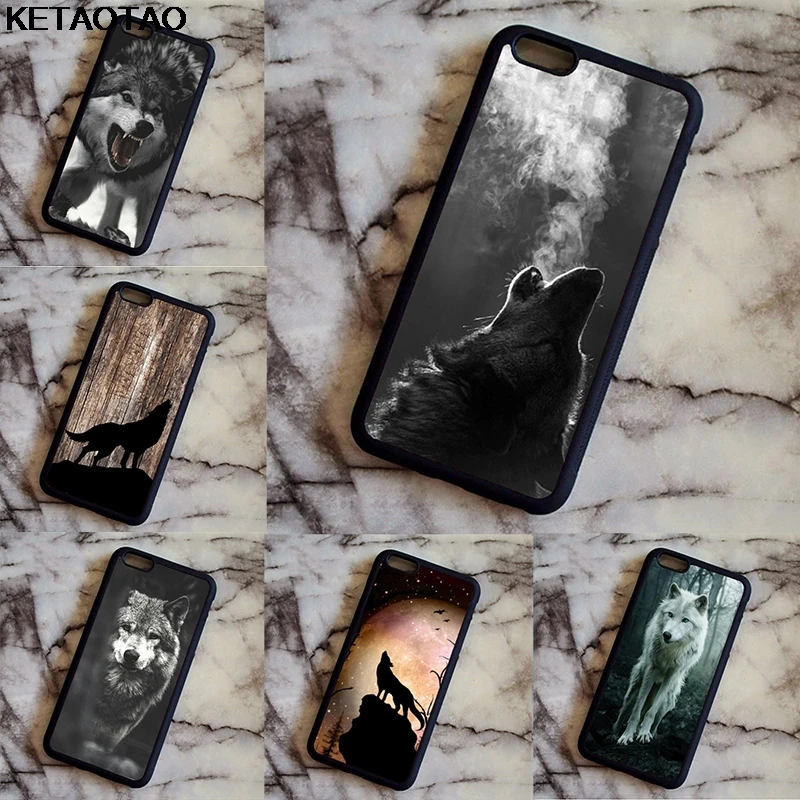 Классические классные хипстерские Чехлы KETAOTAO с волком для телефона iPhone 4S SE 5C 5S 6S 7