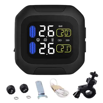 

Waterproof Smart Motorcycle Real Time TPMS LCD Display Tire Pressure Gauge Meter Alarm Tyre Pressure Monitoring System