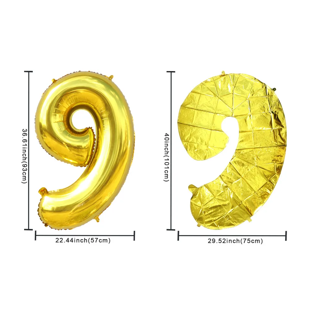 40 дюймов День рождения воздушный шар из фольги для вечеринок номер шарики для свадебного украшения день рождения globos сувенир внимание баллон для детей