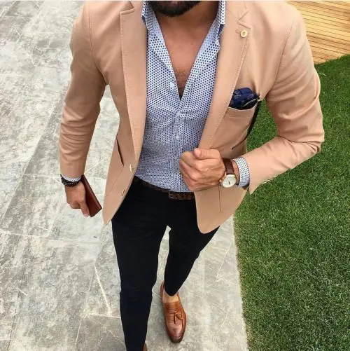 tan blazer mens