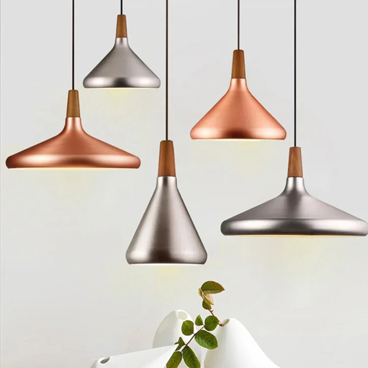 Nordic Retro Pendant Lights Modern Led Pendant Lamps Copper Hanglamp Aluminum luminaria for living room kitchen light fixtures