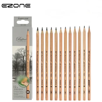

EZONE 1PC Wooden Pencils 3H/2H/H/B/2B/3B/4B/5B/6B/7B/8B/9B Pencils Art Students Painting Sketch Pencil School Office Supply