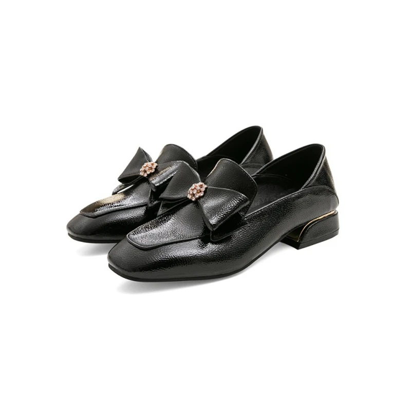 BLXQPYT/ г. Очаровательные Элегантные разноцветные женские туфли-лодочки с ремешком на пятке на среднем каблуке под платье Вечерние туфли на День святого Валентина Размеры 30-45, 168-8 - Цвет: Черный