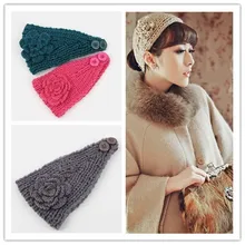 

24 Colors Camellia Flower Headband Europe And America Popular Hair Accessories For Women Simple And Generous Handmade Wool Head