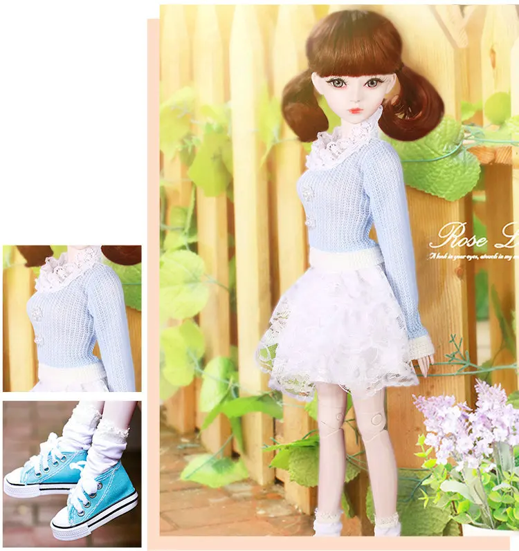 23 дюймов Реалистичная Девушка Bjd 1/3 куклы 60 см ручная работа женская игрушка кукла полный набор с макияж шарнирная кукла игрушки для детей подарок для девочек