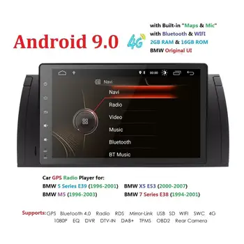 

9" IPS DSP 4 CORE Android 9.0 2G 16G GPS for BMW E39 E53 X5 M5 multimedia player RADIO touch screen auto stereo no DVD