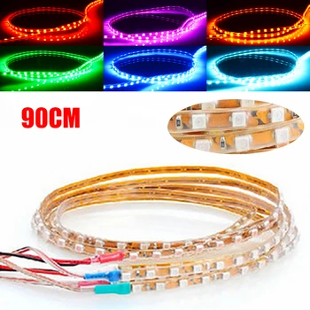 

1x 90CM Car Decorative Flexible LED Strip Light Car LED Daytime Running Light Waterproof Car LED Strip Light DRL Strip 12V