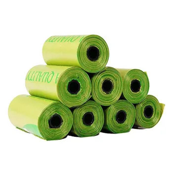 

8 Rolls/120Pcs Green Plastic Waste Bag Thicken Pet Dog Waste Bags Garbage Durable Cleaning Waste Bag