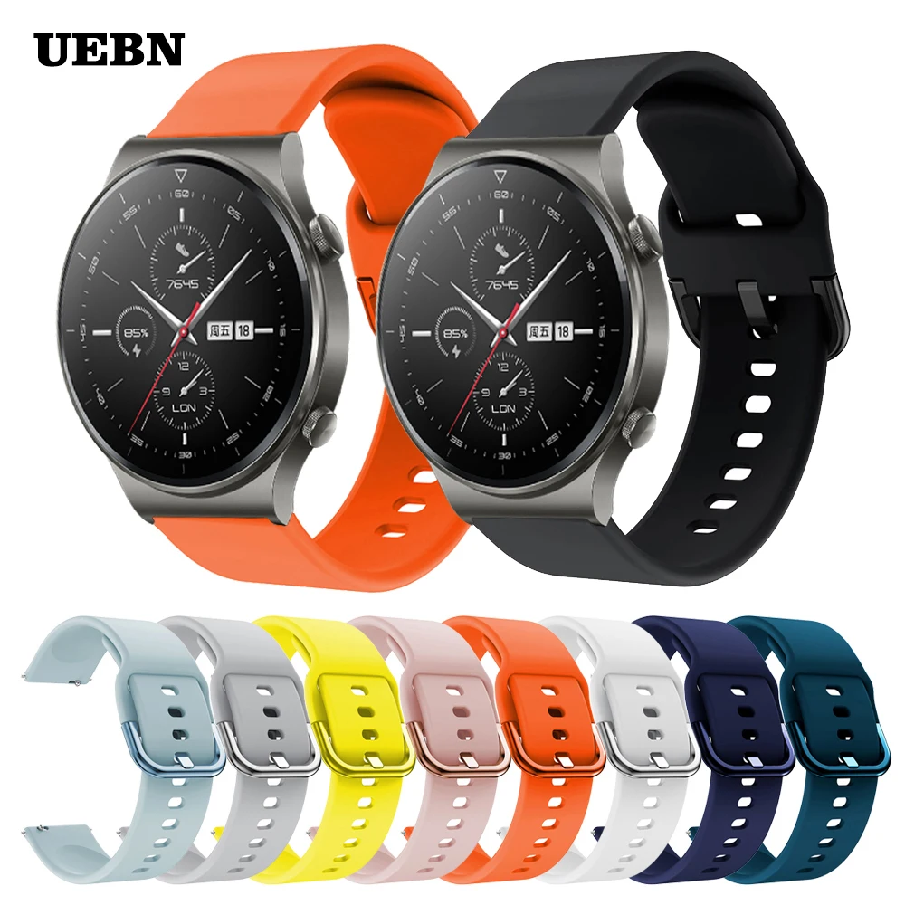 

UEBN Sport Silicone Replaceable strap for HUAWEI Watch GT 2 Pro band for Watch GT 2 42mm 46mm & 2e Bracelet Watchbands Correa