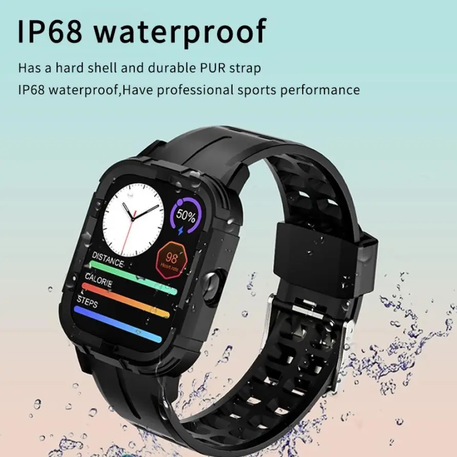 DT94 1.78 inch Bluetooth Call Smart Watch Full Touch Blood Pressure Heart Rate Monitor Smartwatch Wristband for Android IOS