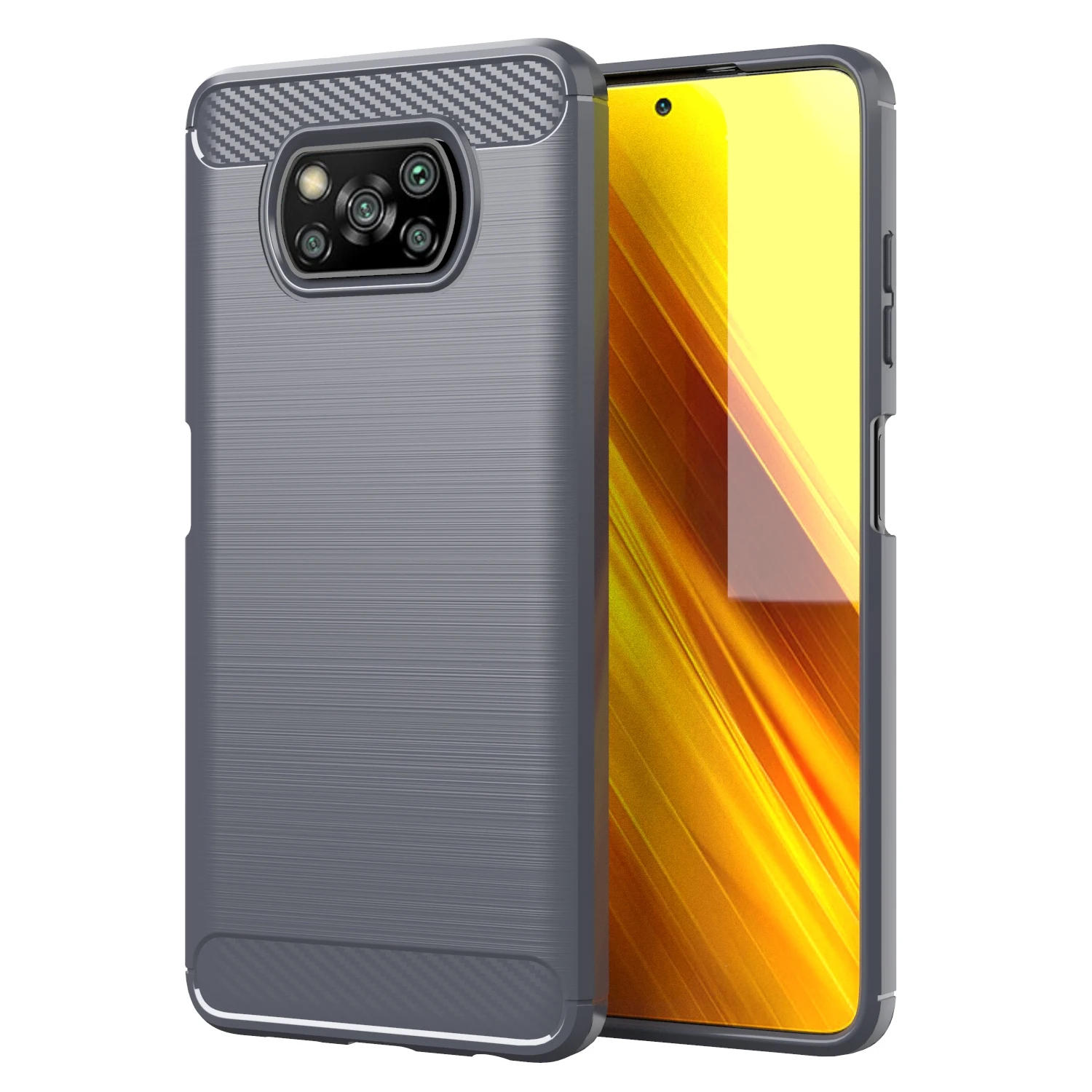 Poco X3 nfc Case For Mi Poco X3 NFC Protector ShockProof Fitted Carbon Fiber TPU Phone Durable Cover X3 NFC Pouch 6.67inch case for xiaomi Cases For Xiaomi