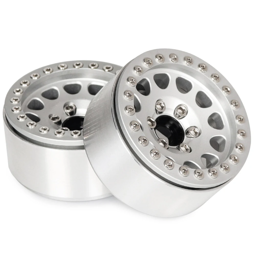 

4Pcs 1/10 Replacement RC Toys Aluminum Alloy Crawler Easy Install Wheel Rim Durable Beadlock 1.9Inch For SCX10 90046 TRX4 D90