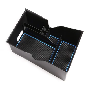 

ABS Car Central Armrest Storage Box For Tesla Model 3 Accessories Tray with data cable Hole Tray