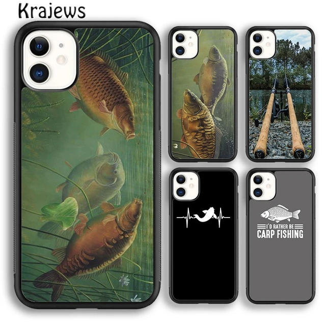 Basic Carp Fishing Rubber Phone Case Cover For iPhone 15 SE2020 14 6 7 8  plus XS XR 11 12 mini 13 pro max coque Shell Fundas - AliExpress