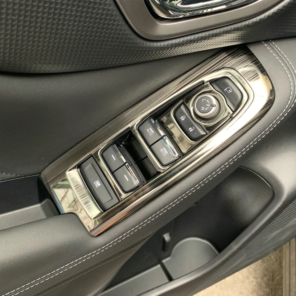4 шт. LHD межкомнатные двери, окна, кнопки, рамка, крышка для Subaru Forester SK, черный титановый переключатель, кнопка, крышка, отделка