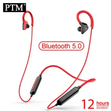 PTM Спортивные Bluetooth наушники, беспроводные наушники, высокое качество звука, беспроводная гарнитура для бега с микрофоном, Bluetooth наушники для телефона