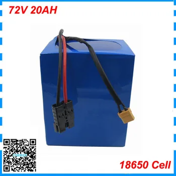 شراء2000W 72 فولت E سكوتر بطارية 72 V 20AH ليثيوم أيون Bateria حزمة 3000W 72 V Ebike Akku 18650 الخليوي 40A BMS 84V 2A شاحن