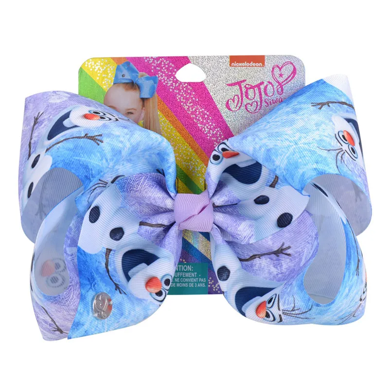 " Замороженные JoJo Луки Jojo Siwa королева Луки Принцесса лента ручной работы заколка для волос Детская мода аксессуары для волос для девочек